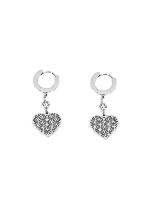 Boucle-d-oreille coeur Argent