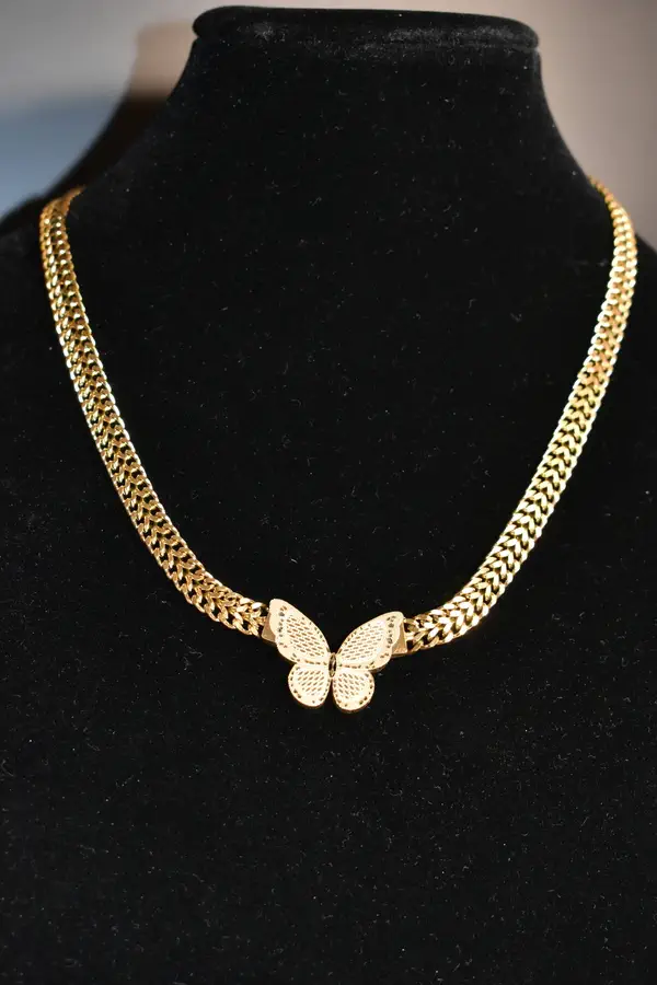 Collier papillon Or