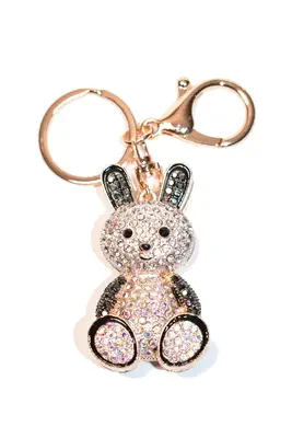 porte-cle lapin Or