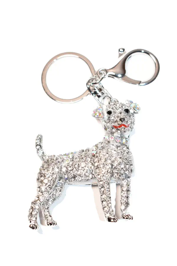 porte-cle chien Argent