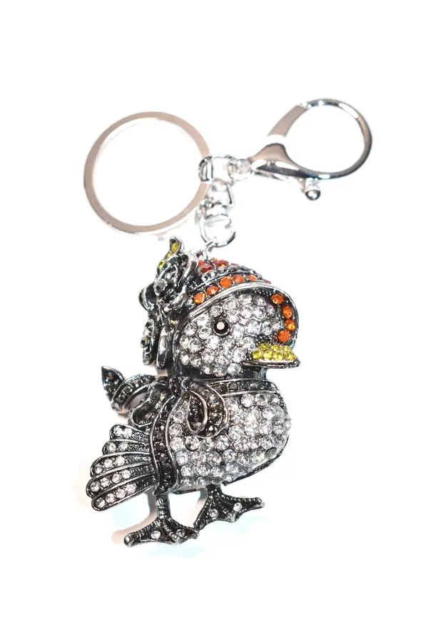 porte-cle canard Argent