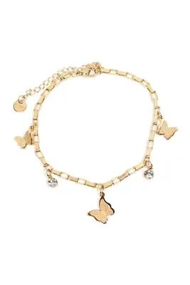 Bracelet papillon Or