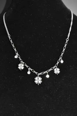 Collier tréfle Argent AF569A 