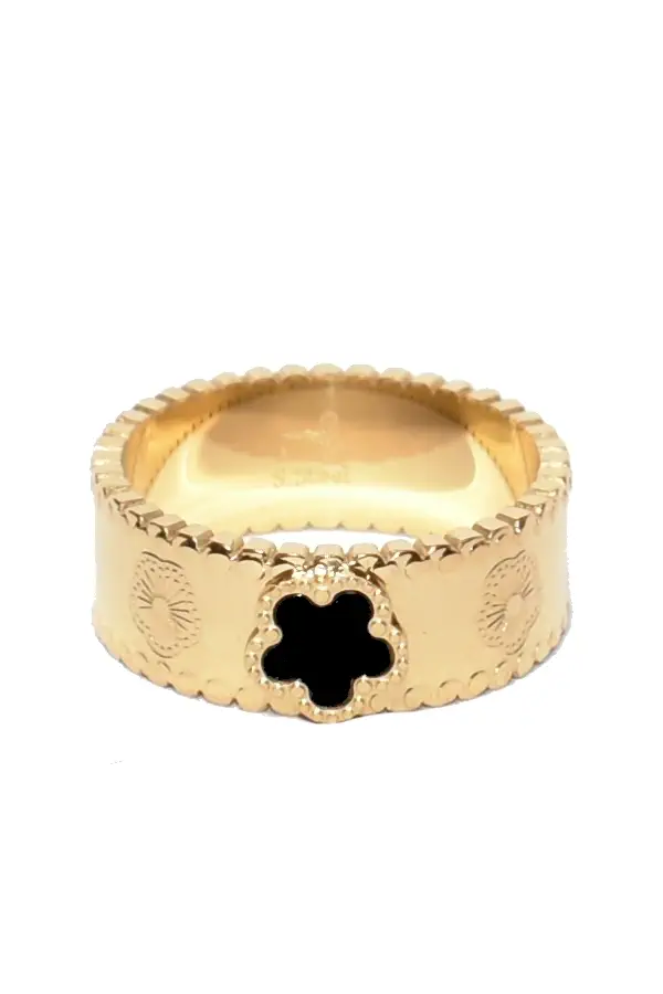 Bague taille diamètre 20mm fleur Or