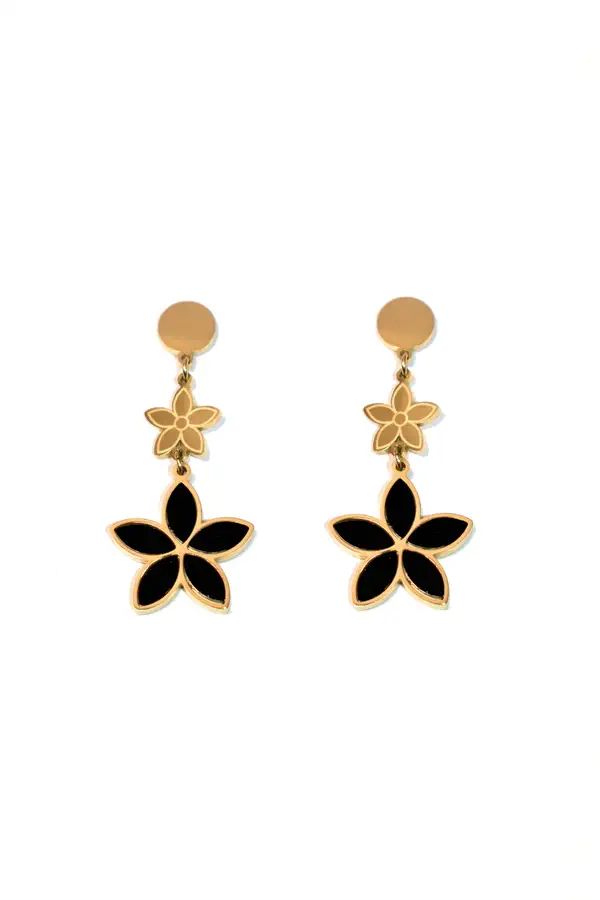 Boucle-d-oreille fleur Or