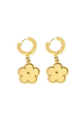 Boucle-d-oreille fleur Or