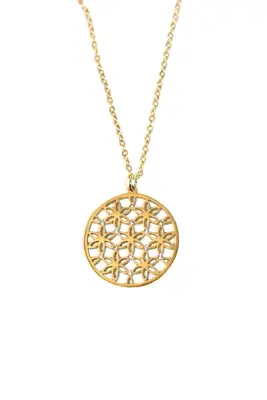 Pendentif damier Or