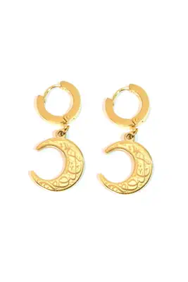 Boucle-d-oreille Lune Fatma Or