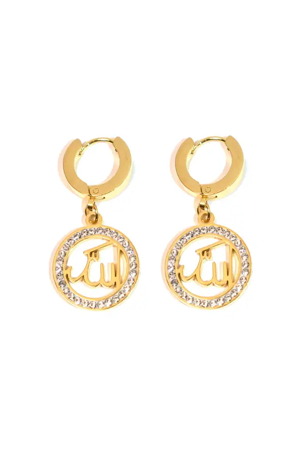 Boucle-d-oreille Allah Fatma Or