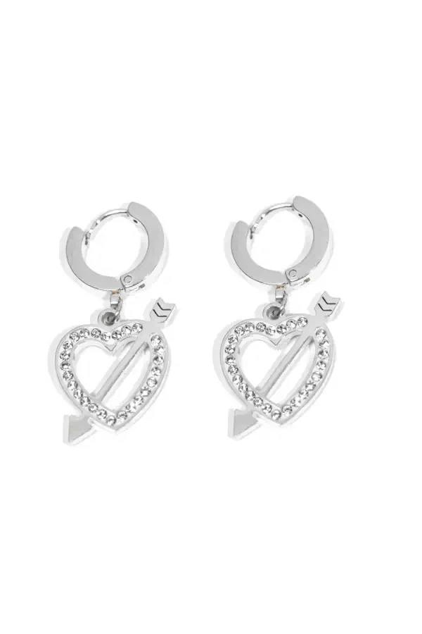 Boucle-d-oreille coeur Argent