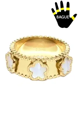 Bague taille diamètre 19mm fleur Or