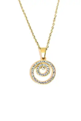 Pendentif cercle romain Or