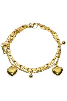Bracelet breloque coeur Or