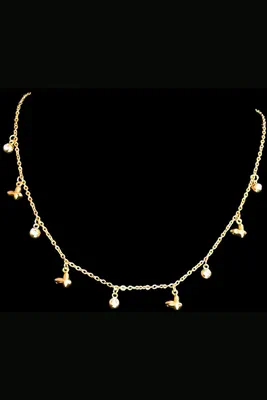 Collier papillon Or