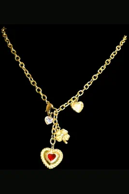 Collier breloque coeur Or