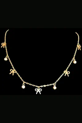 Collier noeud de papillon Or