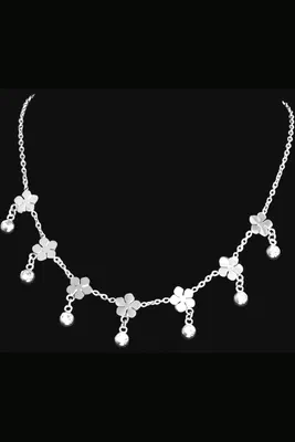 Collier fleur Argent