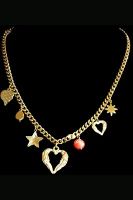Collier breloque coeur Or