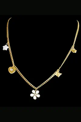 Collier breloque fleur Or