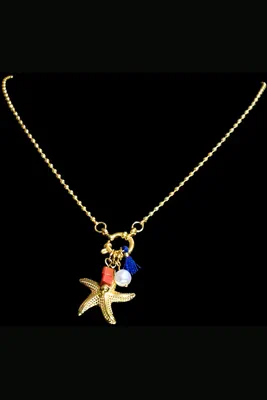 Collier breloque étoile de mer Or