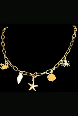 Collier breloque étoile de mer Or