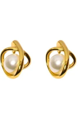 Boucle-d-oreille perle Or