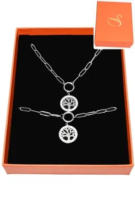 Coffret arbre de la vie parure bijoux collection hervé aliex Argent