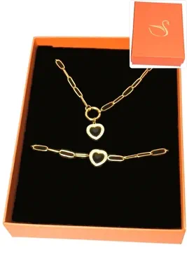 Coffret coeur parure bijoux collection hervé aliex Or