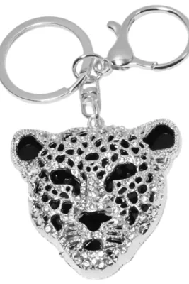 porte-cle félin porte-sac Argent