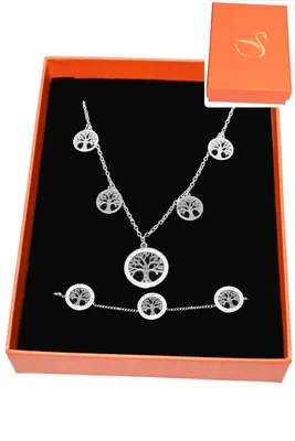 Coffret arbre de la vie parure bijoux collection hervé aliex Argent