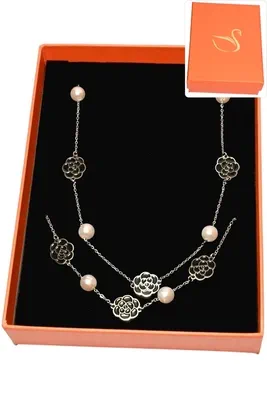 Coffret fleur parure bijoux collection hervé aliex Argent