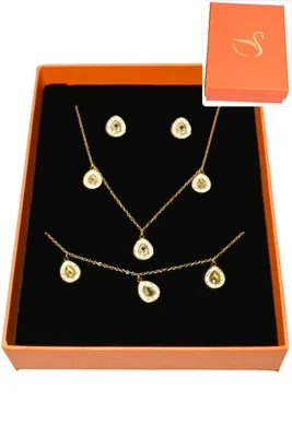 Coffret goutte parure bijoux collection hervé aliex Or