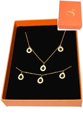 Coffret goutte parure bijoux collection hervé aliex Or