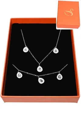 Coffret goutte parure bijoux collection hervé aliex Argent