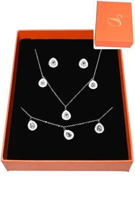 Coffret goutte parure bijoux collection hervé aliex Argent