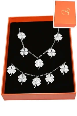 Coffret tréfle parure bijoux collection hervé aliex Argent