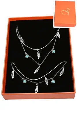 Coffret feuille de la vie parure bijoux collection hervé aliex Argent