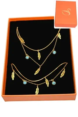 Coffret feuille de la vie parure bijoux collection hervé aliex Or
