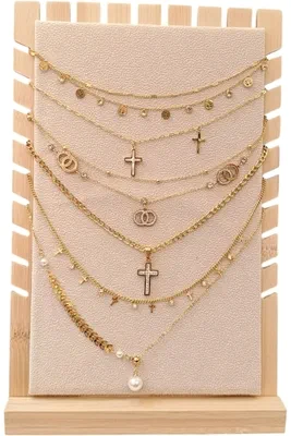 Collier en lot avec présentoir Or