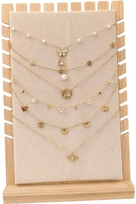 Collier en lot avec présentoir Or