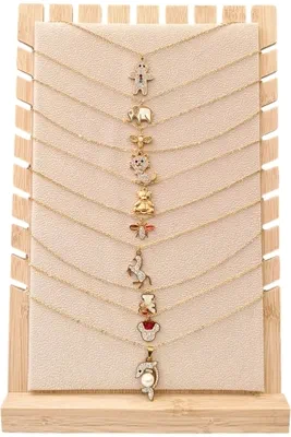 Collier en lot avec présentoir Or
