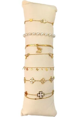 Bracelet en lot avec présentoir Or