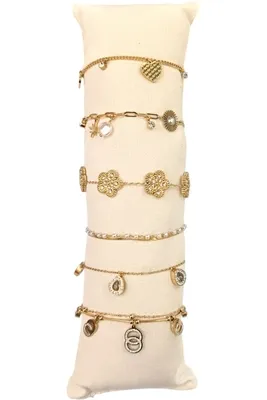 Bracelet en lot avec présentoir Or