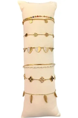 Bracelet en lot avec présentoir Or