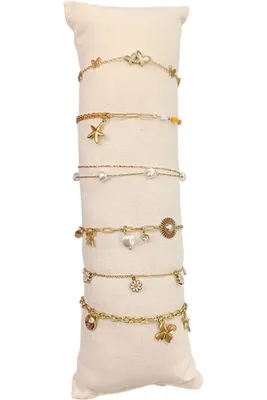Bracelet en lot avec présentoir Or
