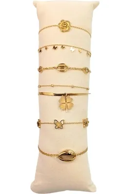 Bracelet en lot avec présentoir Or
