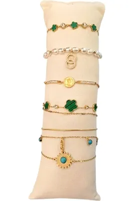 Bracelet en lot avec présentoir Or