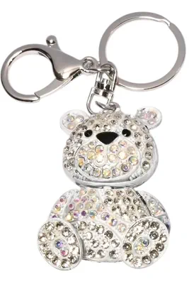 porte-cle ours porte-sac Argent