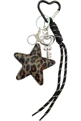 porte-cle étoile porte-sac Argent