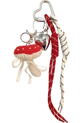 porte-cle champignon porte-sac Argent